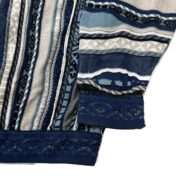 Vintage Emaroo Australia Cardigan Sweater Cotton 3d Knit 18 Large Cosby Button - Picture 6 of 10